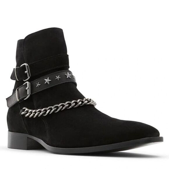 ALDO Men’s Black Suede Studded Siringo Boots Mens size 8 main image 11
